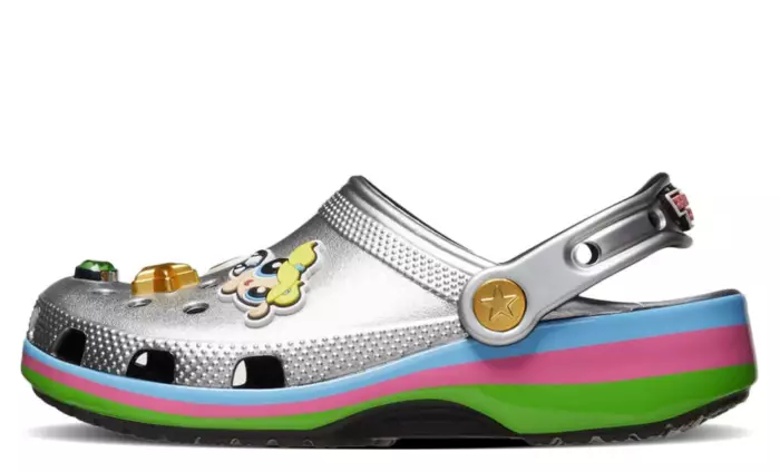 The Powerpuff Girls x Crocs Classic Clog Metallic Silver