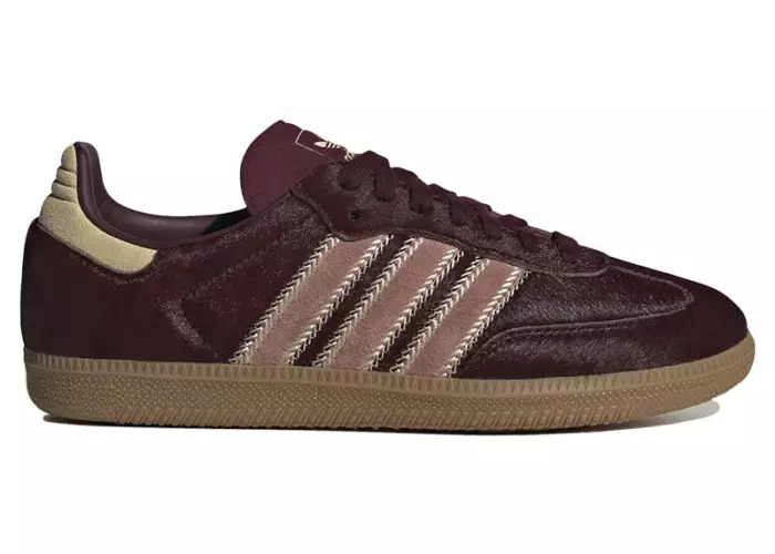 adidas Samba OG Maroon Sand Strata Pony (Women's)