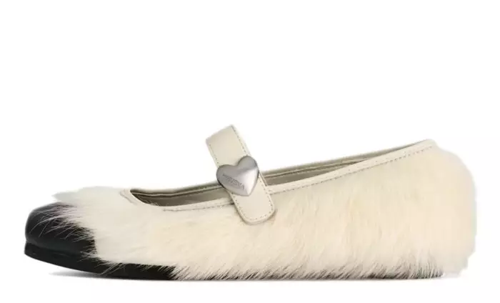 AMBUSH x UGG Mary Jane White Fur