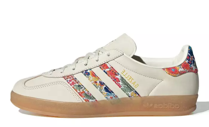 Liberty London x adidas Gazelle Indoor Floral Embroidery White