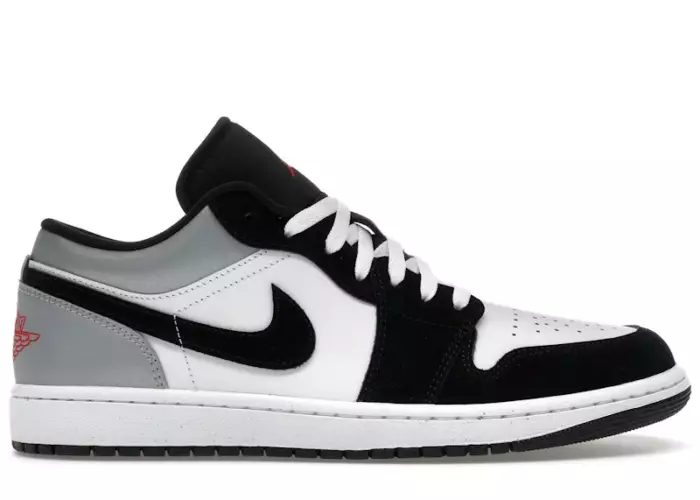 Air Jordan 1 Low SE White Fire Red Black Matte Silver