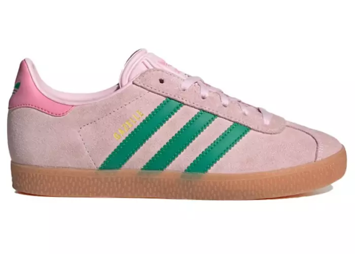 adidas Gazelle Clear Pink Court Green (GS)