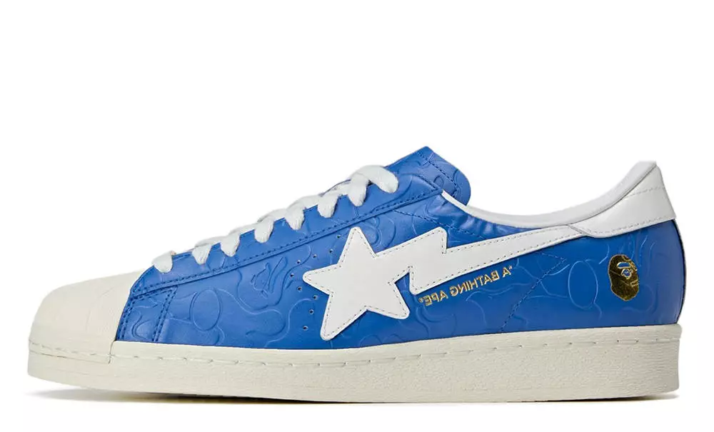 BAPE x adidas Superstar Blue White
