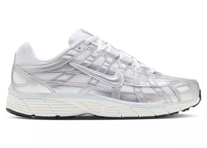 Nike P-6000 White Blue Tint Sail Metallic Silver (Women's)