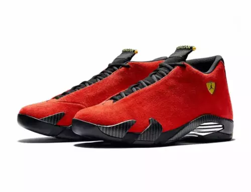 Les images officielles de la Air Jordan 14 « Ferrari » dévoilées