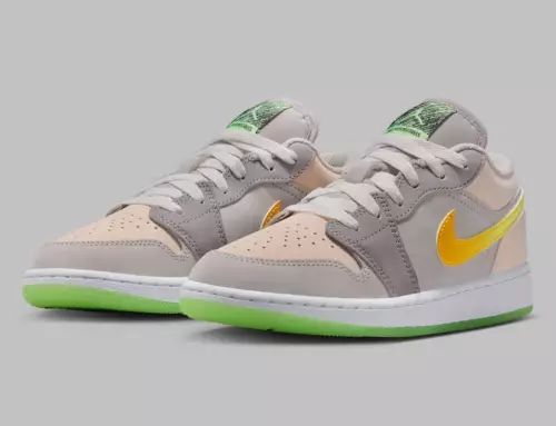 La Air Jordan 1 Low GS « Erase Your Mistakes » habillée d’un gomme Jumpman