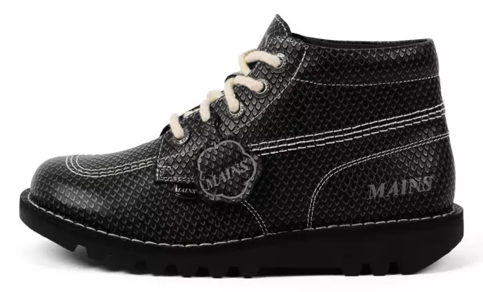 MAINS x Kickers Kick Hi Grey Snake