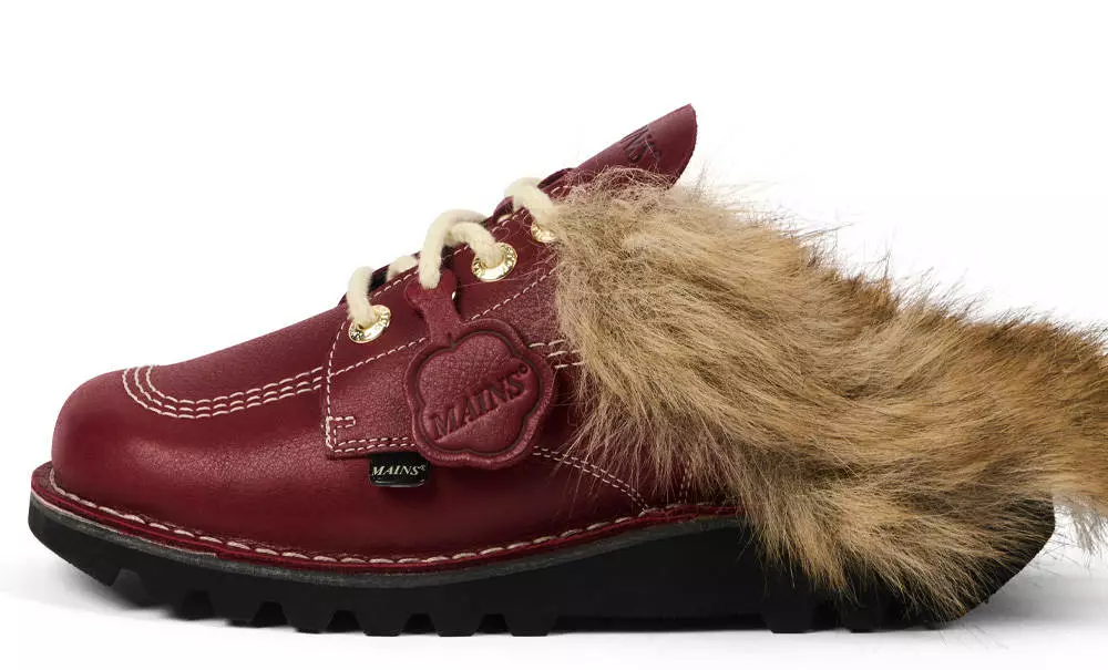 MAINS x Kickers Kick Mule Dark Red