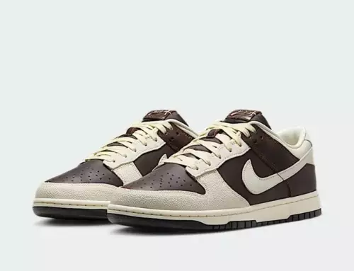 La Nike Dunk Low “Fauna Brown/Soft Pearl” se pare de cuir de raie