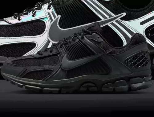 La Nike Zoom Vomero 5 SE adopte un look entièrement noir et réfléchissant
